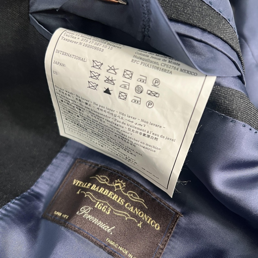 Suitsupply Suit Mens 42L 36x31 Gray Napoli Brescia VBC Wool Super 110s 2 Piece - Picture 10 of 16